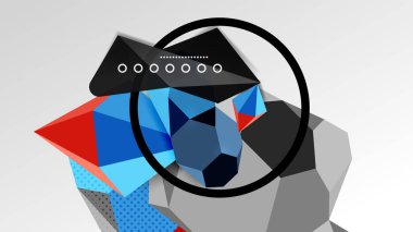 Abstract background - 3d polygonal geometric shapes composition. Vector Illustration For Wallpaper, Banner, Background, Card, Book Illustration, landing page