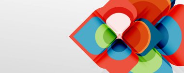 Abstract background - geometric cut paper design flower or square shape composition. Vector Illustration For Wallpaper, Banner, Background, Card, Book Illustration, landing page