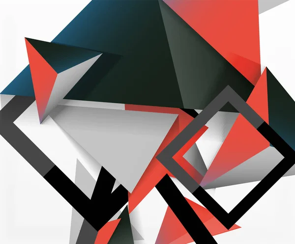 Abstrakt bakgrund, mosaik 3d trianglar sammansättning, låg poly stil design. Vektor Illustration för Bakgrund, Banner, Bakgrund, Kort, Bokillustration, landningssida — Stock vektor