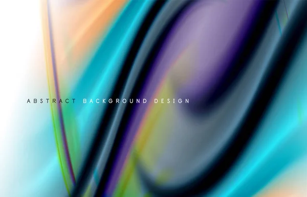 Abstraktní pozadí - fluidní barevné gradientové vlny s dynamickým efektem pohybové čáry. Vektorové ilustrace pro tapetu, nápis, pozadí, karta, ilustrace knihy, úvodní strana — Stockový vektor