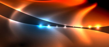 Abstract background. Shiny design neon waves with light effects, techno trendy design. Vector Illustration For Wallpaper, Banner, Background, Card, Book Illustration, landing page
