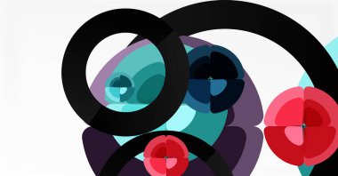 Soyut arkaplan, renkli daireler geometrik bileşim. Duvar Kağıdı, Sancak, Arkaplan, Kart, Kitap İllüstrasyonu, İniş Sayfası