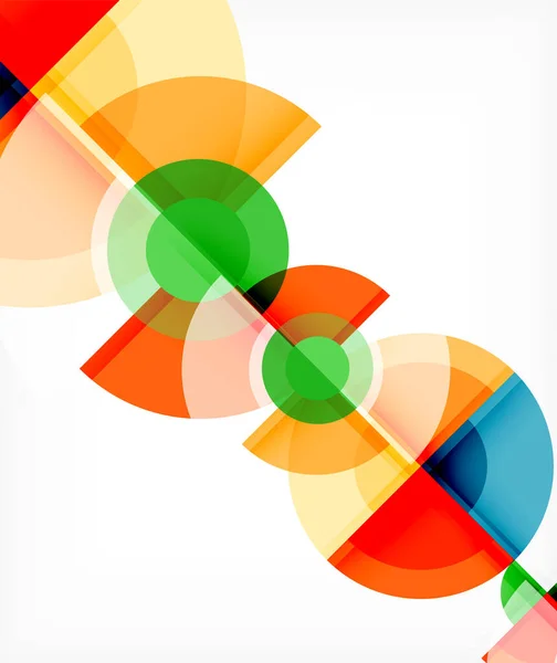 Abstrakten Hintergrund, Kreis und Dreieck Design runden Formen überlappenden. geometrische Trendvorlage. Vektor-Illustration für Tapete, Banner, Hintergrund, Karte, Buchillustration, Landing Page — Stockvektor