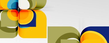 Abstract background - geometric cut paper design flower or square shape composition. Vector Illustration For Wallpaper, Banner, Background, Card, Book Illustration, landing page