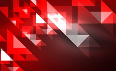 Abstract background, mosaic triangle pattern with transparent effects on glowing neon shiny backdrop. Vector Illustration For Wallpaper, Banner, Background, Card, Book Illustration, landing page
