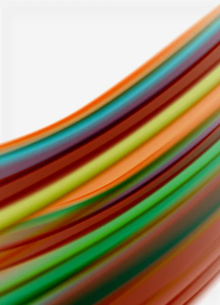 Linhas de onda fundo abstrato, design de seda lisa com cores de estilo arco-íris. Ondas de fluidos líquidos. Ilustração vetorial — Vetor de Stock