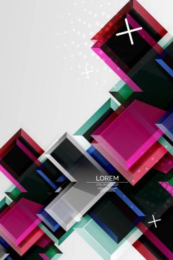 Metal ok şeklindeki arka plan. Duvar kağıdı, bayrak, arkaplan, kart, kitap illüstrasyonu, iniş sayfası için 3d efektli soyut geometrik arkaplan