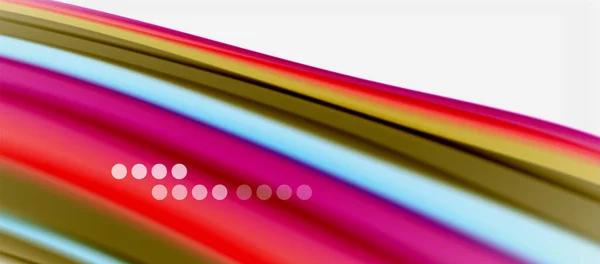 Linee d'onda sfondo astratto, disegno di seta liscia con colori stile arcobaleno. Onde di colore fluido liquido. Illustrazione vettoriale — Vettoriale Stock