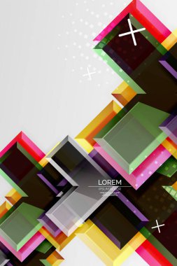 Metal ok şeklindeki arka plan. Duvar kağıdı, bayrak, arkaplan, kart, kitap illüstrasyonu, iniş sayfası için 3d efektli soyut geometrik arkaplan