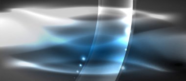 Abstract background. Shiny design neon waves with light effects, techno trendy design. Vector Illustration For Wallpaper, Banner, Background, Card, Book Illustration, landing page