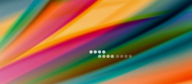 Dalga çizgileri soyut arkaplan, gökkuşağı tarzı renklerle düz ipek tasarım. Sıvı sıvı renk dalgaları. Vektör İllüstrasyonu