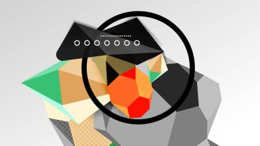 Abstract background - 3d polygonal geometric shapes composition. Vector Illustration For Wallpaper, Banner, Background, Card, Book Illustration, landing page