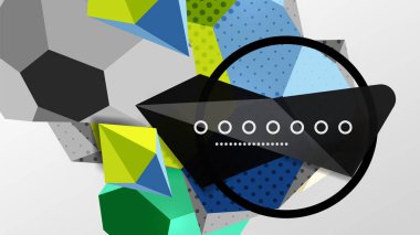 Abstract background - 3d polygonal geometric shapes composition. Vector Illustration For Wallpaper, Banner, Background, Card, Book Illustration, landing page