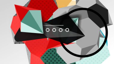 Abstract background - 3d polygonal geometric shapes composition. Vector Illustration For Wallpaper, Banner, Background, Card, Book Illustration, landing page