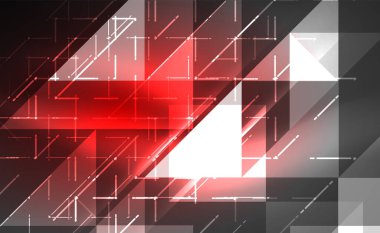 Abstract background, mosaic triangle pattern with transparent effects on glowing neon shiny backdrop. Vector Illustration For Wallpaper, Banner, Background, Card, Book Illustration, landing page
