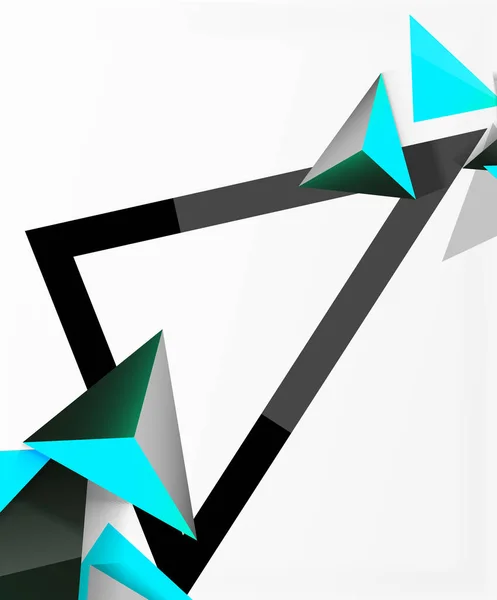 Abstrakt bakgrunn, mosaikk-3d-triangler, design med lav poly stil. Vektorillustrasjon for veggpapir, banner, bakgrunn, kort, bokillustrasjon, landingsside – stockvektor