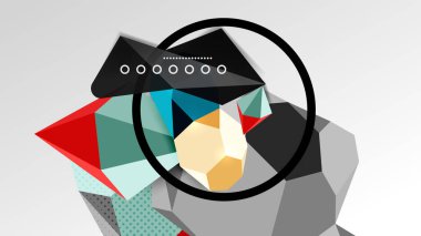 Abstract background - 3d polygonal geometric shapes composition. Vector Illustration For Wallpaper, Banner, Background, Card, Book Illustration, landing page