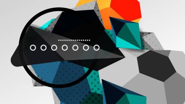Abstract background - 3d polygonal geometric shapes composition. Vector Illustration For Wallpaper, Banner, Background, Card, Book Illustration, landing page