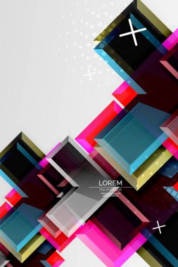 Metal ok şeklindeki arka plan. Duvar kağıdı, bayrak, arkaplan, kart, kitap illüstrasyonu, iniş sayfası için 3d efektli soyut geometrik arkaplan