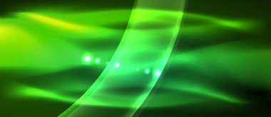 Abstract background. Shiny design neon waves with light effects, techno trendy design. Vector Illustration For Wallpaper, Banner, Background, Card, Book Illustration, landing page