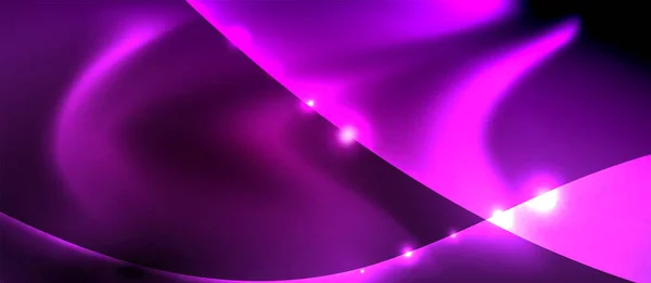 Абстрактный фон. Shiny design neon waves with light effects, techno trendy design. Векторная иллюстрация для обоев, баннера, фона, карты, книжной иллюстрации, целевой страницы — стоковый вектор