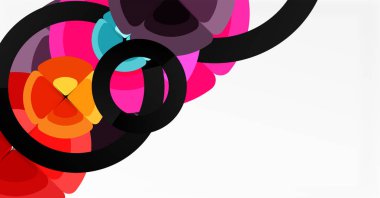 Soyut arkaplan, renkli daireler geometrik bileşim. Duvar Kağıdı, Sancak, Arkaplan, Kart, Kitap İllüstrasyonu, İniş Sayfası