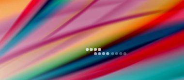 Dalga çizgileri soyut arkaplan, gökkuşağı tarzı renklerle düz ipek tasarım. Sıvı sıvı renk dalgaları. Vektör İllüstrasyonu