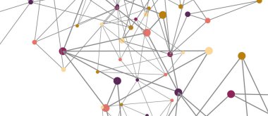 Hat noktaları bağlantıları, üçgen teknoloji tasarımı. Soyut geometrik arkaplan