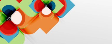 Abstract background - geometric cut paper design flower or square shape composition. Vector Illustration For Wallpaper, Banner, Background, Card, Book Illustration, landing page