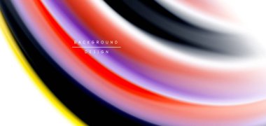 Beyaz, sıvı sıvı renk dalgalarında ipeksi çizgiler. Vector Illustrations for Duvar Kağıdı, Banner, Arkaplan, Kart, Kitap, İllüstrasyon, iniş sayfası, kapak, pankart, poster, afiş, el ilanı, tasarım