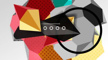 Abstract background - 3d polygonal geometric shapes composition. Vector Illustration For Wallpaper, Banner, Background, Card, Book Illustration, landing page