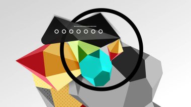 Abstract background - 3d polygonal geometric shapes composition. Vector Illustration For Wallpaper, Banner, Background, Card, Book Illustration, landing page