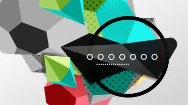 Abstract background - 3d polygonal geometric shapes composition. Vector Illustration For Wallpaper, Banner, Background, Card, Book Illustration, landing page