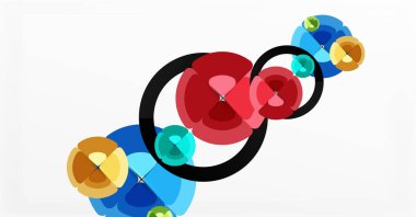 Soyut arkaplan, renkli daireler geometrik bileşim. Duvar Kağıdı, Sancak, Arkaplan, Kart, Kitap İllüstrasyonu, İniş Sayfası