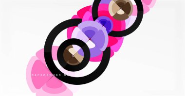 Soyut arkaplan, renkli daireler geometrik bileşim. Duvar Kağıdı, Sancak, Arkaplan, Kart, Kitap İllüstrasyonu, İniş Sayfası