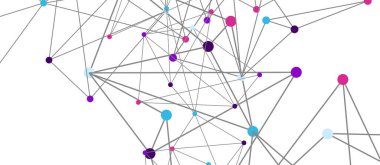 Hat noktaları bağlantıları, üçgen teknoloji tasarımı. Soyut geometrik arkaplan