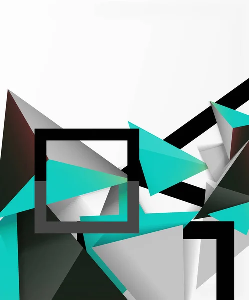 Абстрактный фон, трехмерная композиция треугольников, дизайн в стиле низкой поляны. Векторная иллюстрация для обоев, баннера, фона, карты, книжной иллюстрации, целевой страницы — стоковый вектор