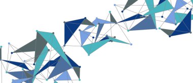 Hat noktaları bağlantıları, üçgen teknoloji tasarımı. Soyut geometrik arkaplan