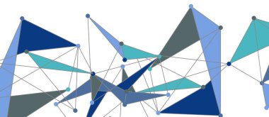 Hat noktaları bağlantıları, üçgen teknoloji tasarımı. Soyut geometrik arkaplan