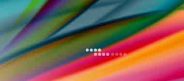 Dalga çizgileri soyut arkaplan, gökkuşağı tarzı renklerle düz ipek tasarım. Sıvı sıvı renk dalgaları. Vektör İllüstrasyonu