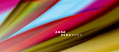 Dalga çizgileri soyut arkaplan, gökkuşağı tarzı renklerle düz ipek tasarım. Sıvı sıvı renk dalgaları. Vektör İllüstrasyonu