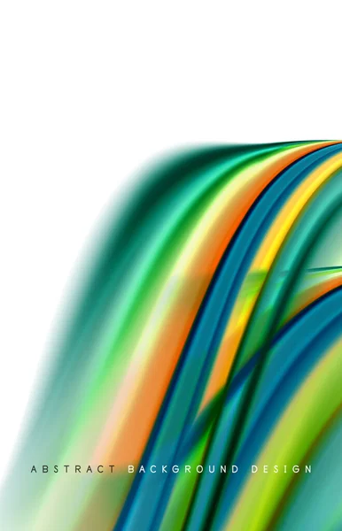 Fundo abstrato - ondas de gradiente de cor fluida, com efeito de linha de movimento dinâmico. Ilustração vetorial para papel de parede, bandeira, fundo, cartão, ilustração do livro, landing page — Vetor de Stock