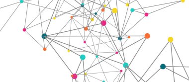 Hat noktaları bağlantıları, üçgen teknoloji tasarımı. Soyut geometrik arkaplan