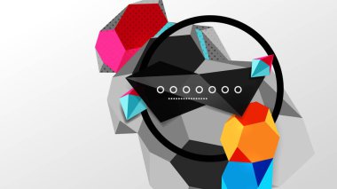 Abstract background - 3d polygonal geometric shapes composition. Vector Illustration For Wallpaper, Banner, Background, Card, Book Illustration, landing page