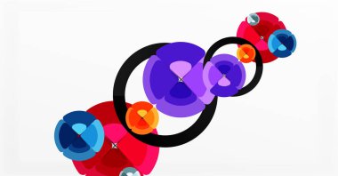 Soyut arkaplan, renkli daireler geometrik bileşim. Duvar Kağıdı, Sancak, Arkaplan, Kart, Kitap İllüstrasyonu, İniş Sayfası