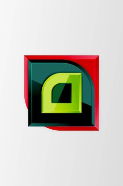 Yuvarlak elementlerin geometrik bileşimine sahip parlak cam kareler. Duvar kağıdı, bayrak, arkaplan, kart, kitap illüstrasyonu, iniş sayfası için 3d efektli soyut geometrik arkaplan