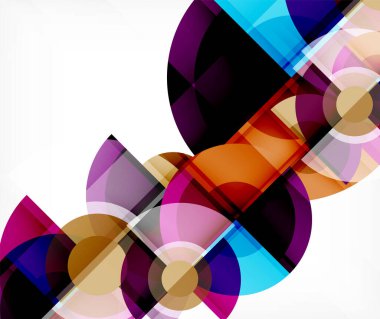 Soyut arkaplan, daire ve üçgen dizaynı üst üste binen şekiller. Geometrik modaya uygun şablon. Duvar Kağıdı, Sancak, Arkaplan, Kart, Kitap İllüstrasyonu, İniş Sayfası