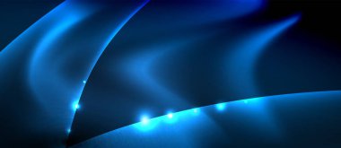 Abstract background. Shiny design neon waves with light effects, techno trendy design. Vector Illustration For Wallpaper, Banner, Background, Card, Book Illustration, landing page