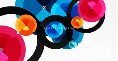 Soyut arkaplan, renkli daireler geometrik bileşim. Duvar Kağıdı, Sancak, Arkaplan, Kart, Kitap İllüstrasyonu, İniş Sayfası