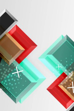 Metal ok şeklindeki arka plan. Duvar kağıdı, bayrak, arkaplan, kart, kitap illüstrasyonu, iniş sayfası için 3d efektli soyut geometrik arkaplan